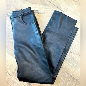 VTG 100% Leather WhetBlu Straight Leg Pants (4/6)